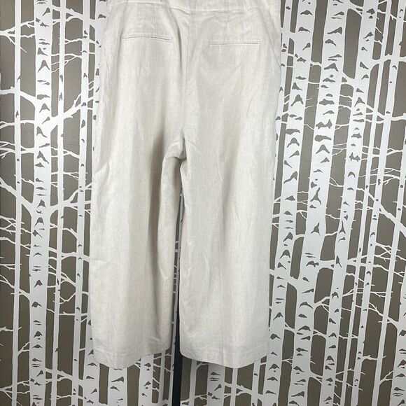 Ann Taylor The Easy Crop Linen High Rise Wide Leg Pants NEW 12 - Picture 2 of 12